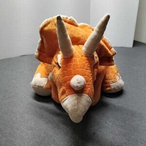 Animal Adventure Triceratops Plush Toy Dinosaur Orange Stuffed Animal Kids Gift